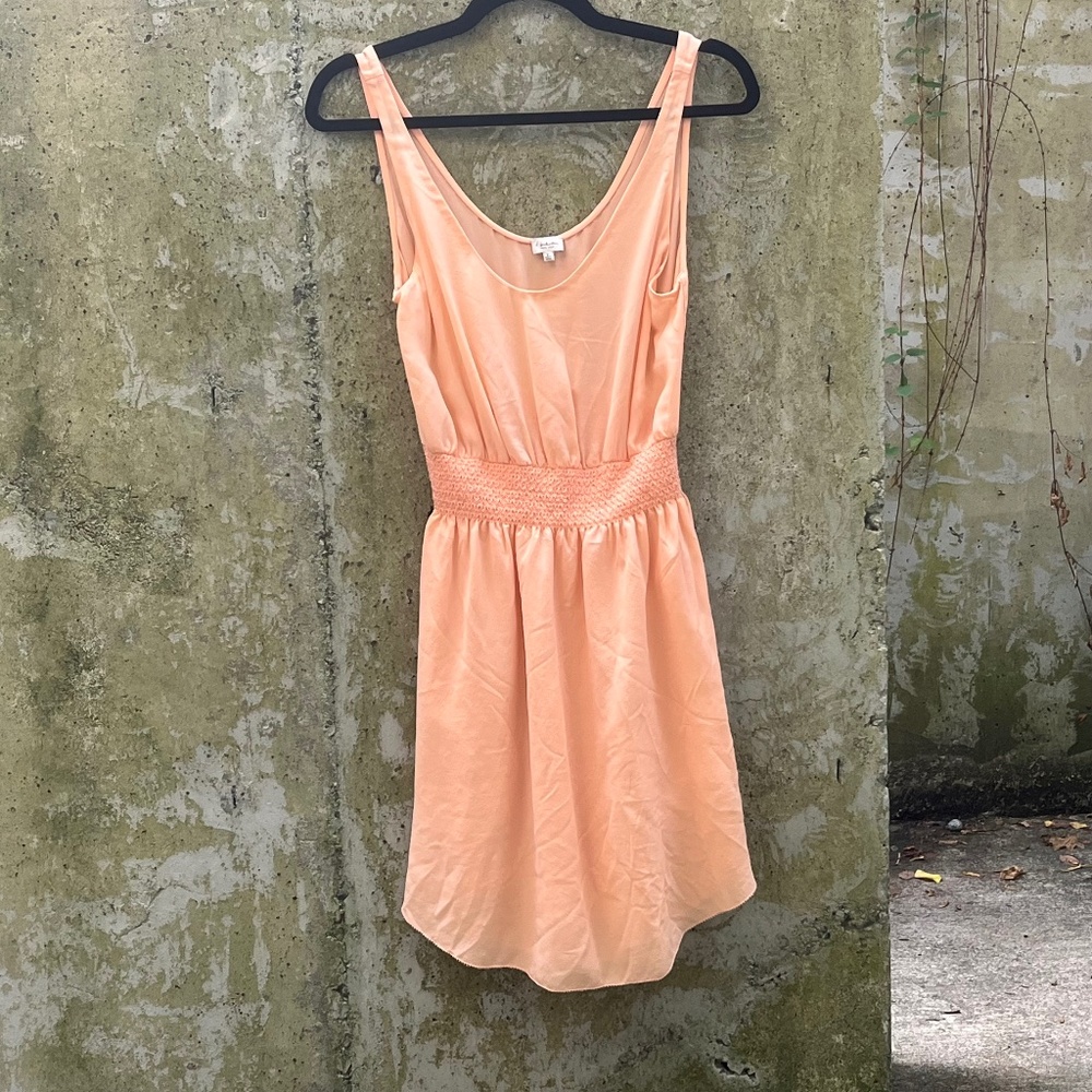 ✨3 for $50✨ Aritzia / Babaton Blythe Silk Dress, Peach / Pale Orange, Small